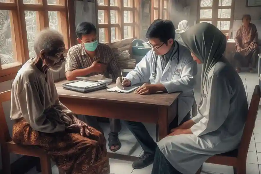 ilustrasi penanganan kesehatan di desa